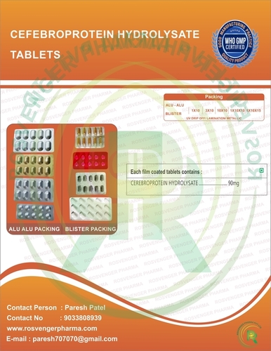 CEREBROPROTEIN HYDROLYSATE TABLETS By ROSVENGER PHARMA PVT. LTD.