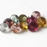5mm Natural Multi Tourmaline Faceted Round Loose Gemstone