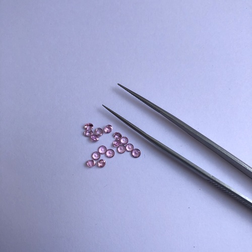 1.5mm Natural Pink Tourmaline Faceted Round Gemstone