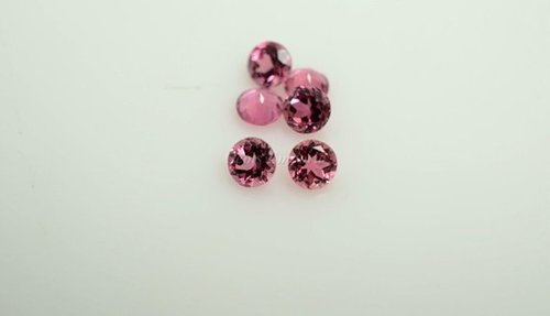 2.25mm Natural Pink Tourmaline Faceted Round Cut Gemstone