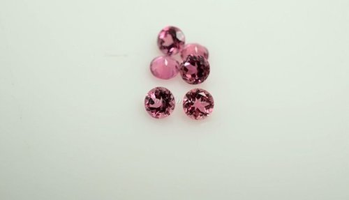 2.5mm Natural Pink Tourmaline Faceted Round Cut Gemstone