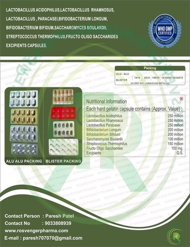 Lactobacillus Capsules - Flavor: Natural