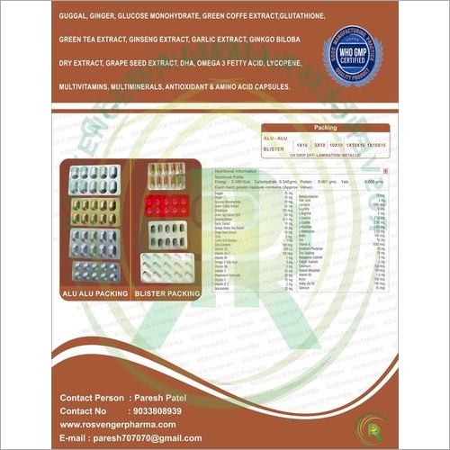 Multivitamin,multimierals,antioxidant,amino Acid With Natural Extract 10g Capsule.