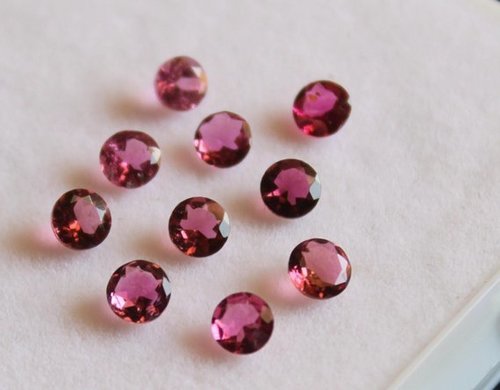 5mm Natural Pink Tourmaline Faceted Round Gemstone