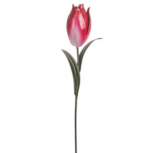 Metal Tulip Stake Pink