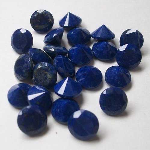 6mm Natural Lapis Lazuli Round Faceted Loose Gemstone