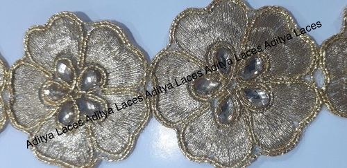 Garment Cut Work Lace Decoration Material: Beads