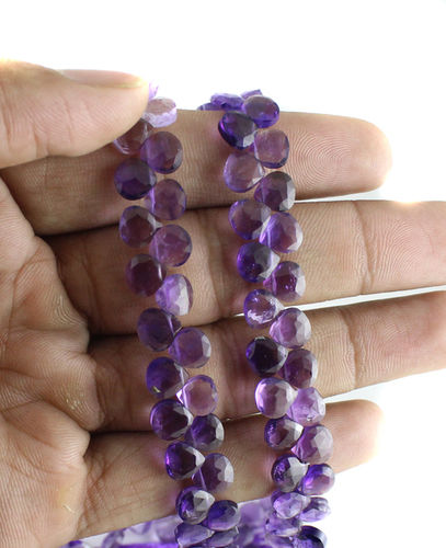 Amethyst Heart Beads