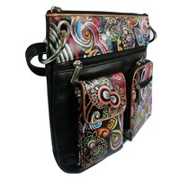 Leather Hand Painted Shoulder Bag
