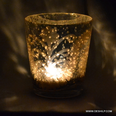Silver Decor T Light Candle Holder