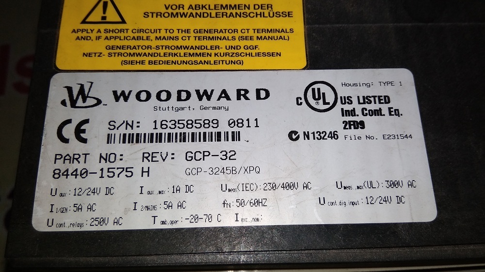 WOODWARD HMI 8440-1575 H