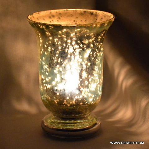 Hurricane Silver T-Light Candle Holder