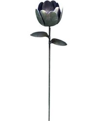 Black Metal Tulip Spoon Garden Stake