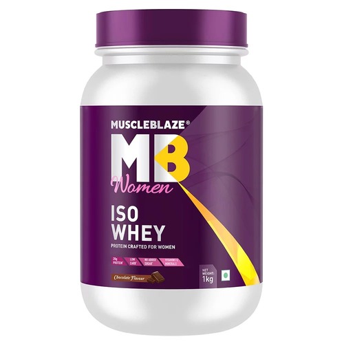 Muscleblaze Iso-Whey Women Protein, 2.2 Lb(1Kg) Chocolate Ingredients: Whey Protein Isolate