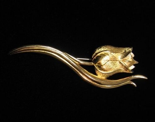 Tulip Flower Brooch Gorgeous Sleek Charming