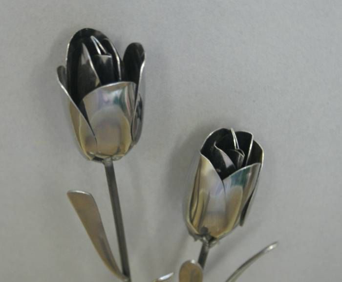 Copper Tulip with Copper Leaves