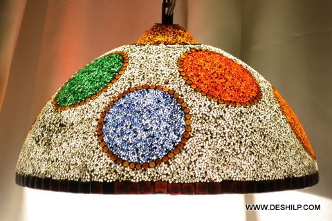 Three Color Glass Mosaic Wall Lamp