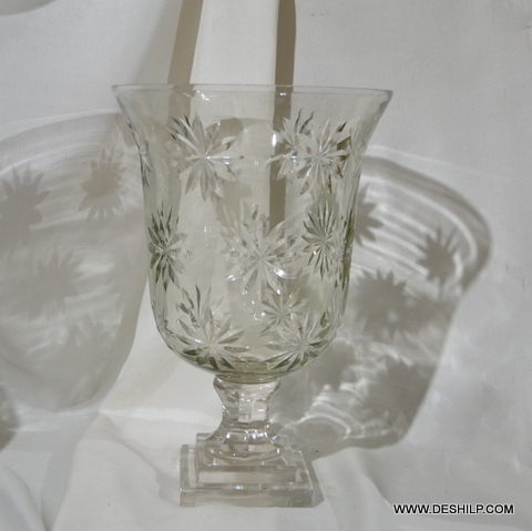 Clear Glass Hurricane For Candle