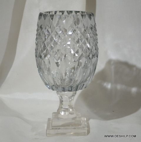 Crystal Glass Hurricane Candle