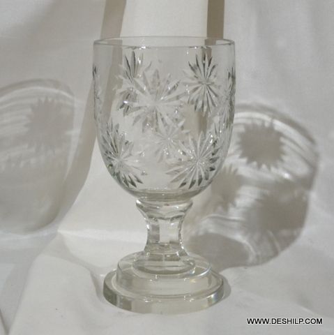 Crystal Cutting Glass Candle Hurricane