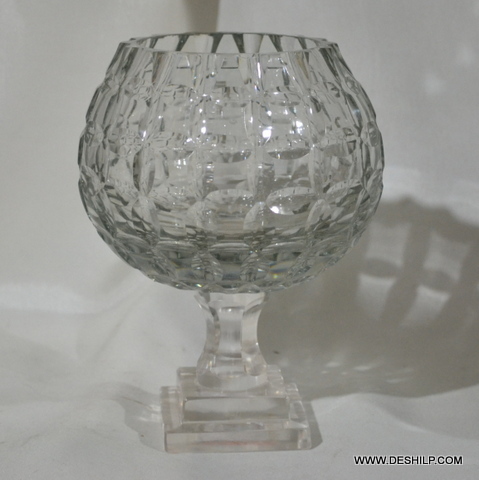 Crystal Glass Small Candle Holder
