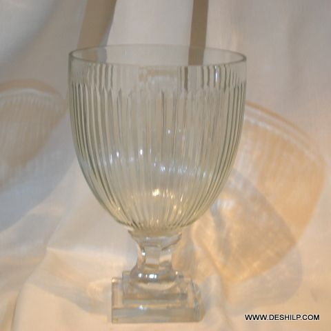 Glass Crystal Hurricane Candle