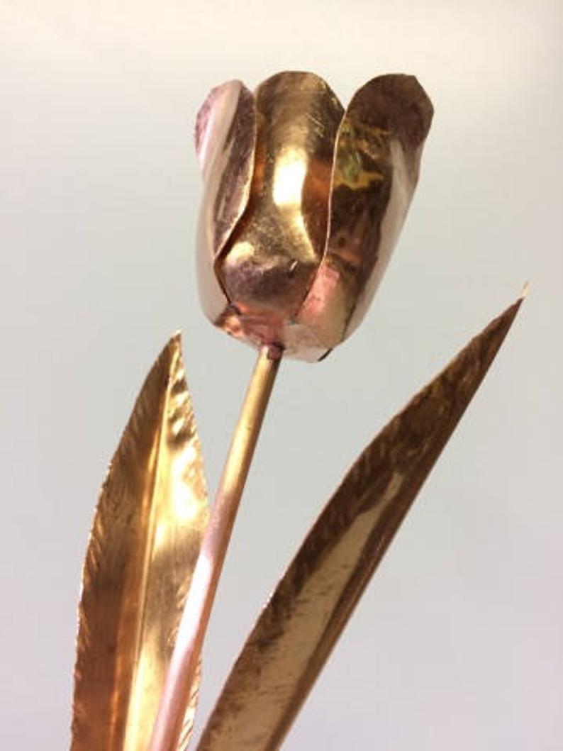 Hand Crafted Copper Tulip