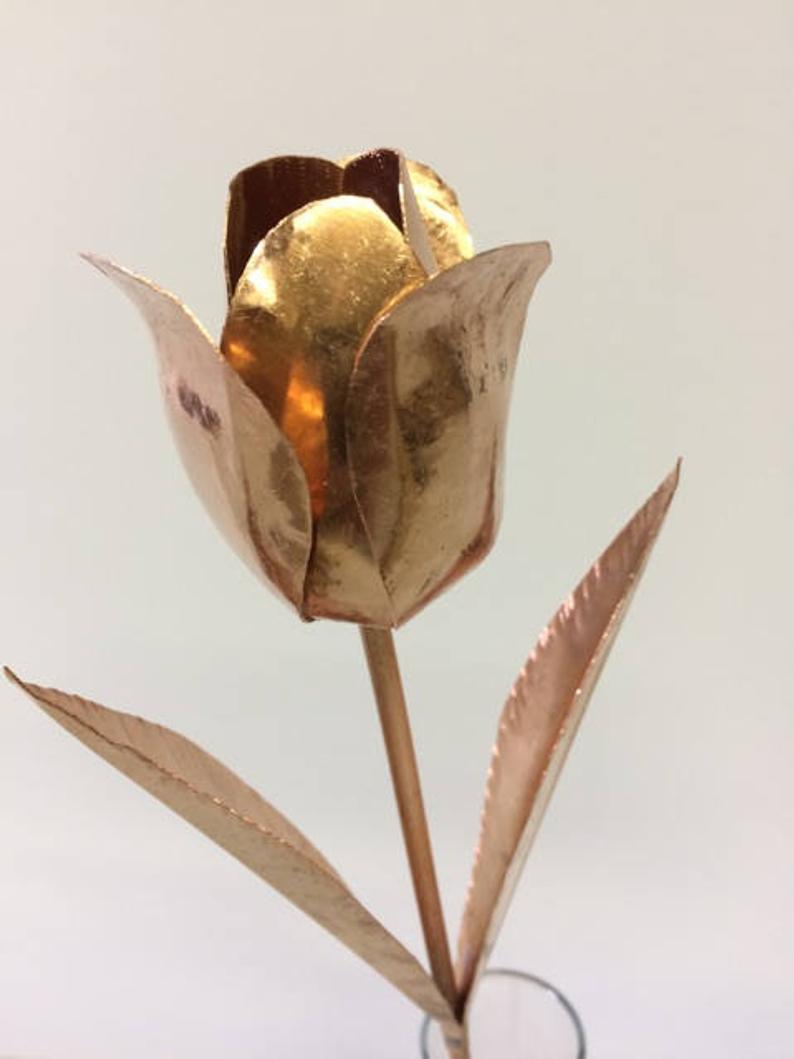 Hand Crafted Copper Tulip