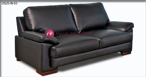 Black Double Seater Office Sofa
