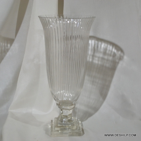 Antique Imitation Glass Hurricane Candle