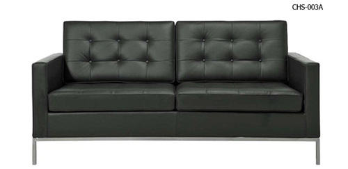 Black Classic Leather Sofa
