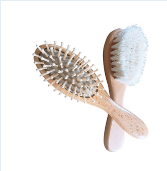 Wooden Baby Hair Brush And Comb Set