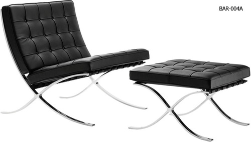 Barcelona Chair - Durable Indian Style 10-45 lbs Weight Modern Black Appearance 1 Year Warranty