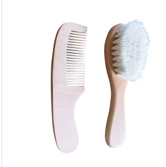 Wooden Baby Hair Brush And Comb Set