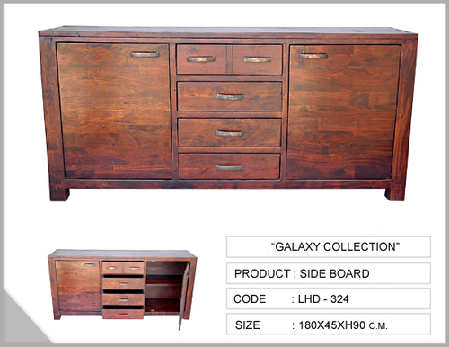 Wooden Drawer Chest - 4.5 x 8.2 x 5.6 Inches, Handmade Brown Artwork with 15-Inch Height