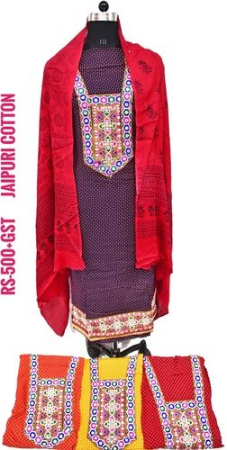 Indian Ladies Jaipuri Cotton Suit