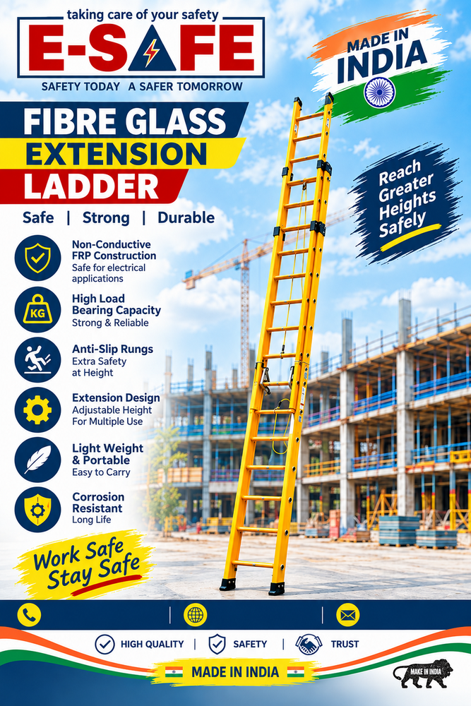 Fibre Glass Extension Ladder - Feature: Anti-Slip Rungs