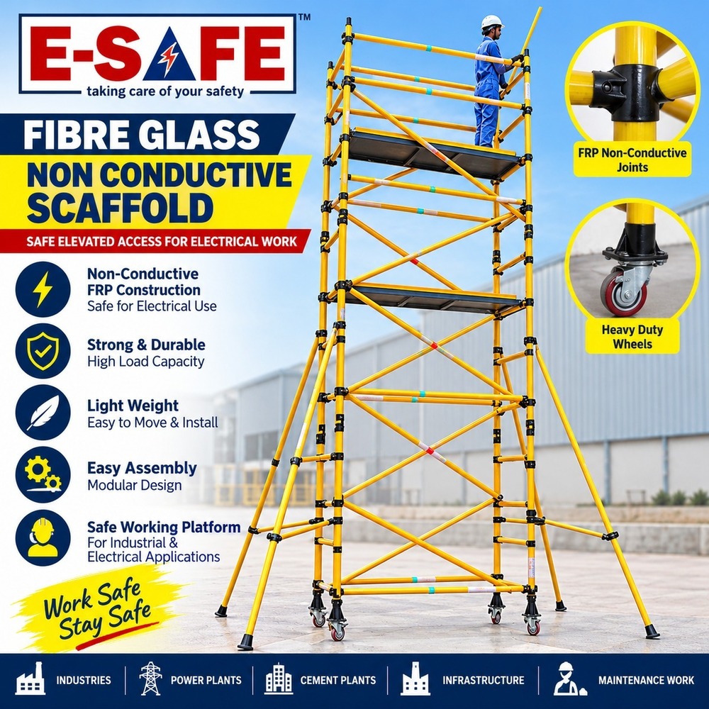 Fibre Glass Non Conductive Scaffold - Height: Up To 20 Feet (Adjustable)