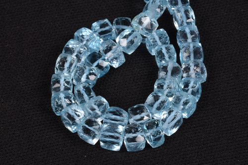 Blue Topaz Box Beads By K. C. INTERNATIONAL