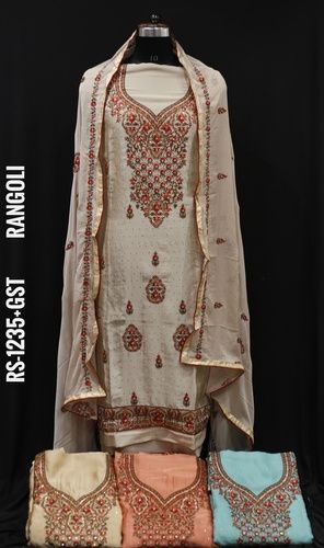 Indian Designer Rangoli Fabric Suit