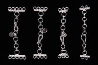 Silver Hook Lock Clasp - Various Sizes | Polished Finish For 2,3,4,5 Strand Necklace And Bracelet Making