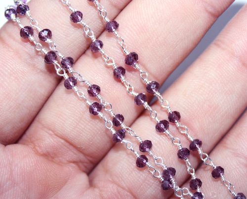 Amethyst Chain Connectors