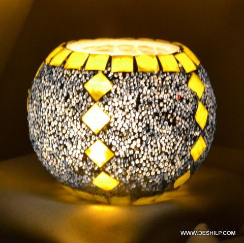 Beautiful Handicraft Decor Mosaic Candle