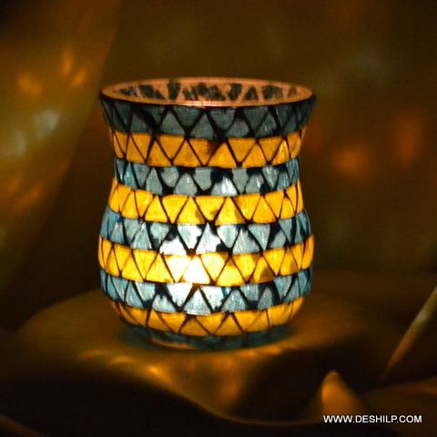 Hand Decor Mosaic Candle Holder