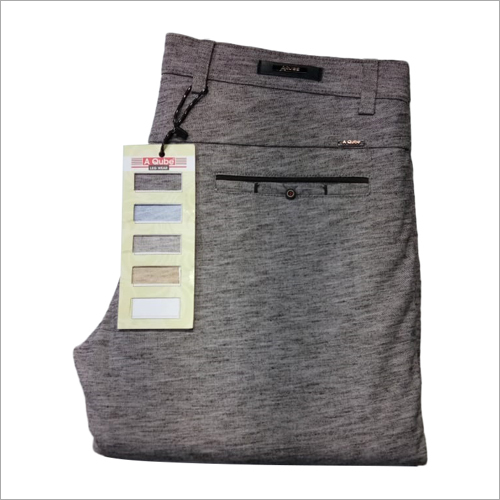 Grey Mens Linen Trouser