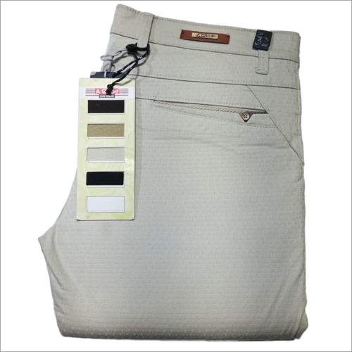 Light Grey Mens Cotton Trouser