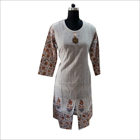 cotton hand print kurti