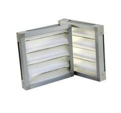 White Galvanized Steel Pleat High Lofted Synthetic Fiber Primary Air Filter Industrial Filter