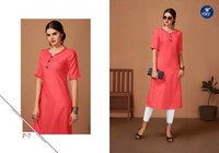 Designer Khadi Plain Kurti - Cotton, Size M(38), L(40), Xl(42), Xxl(44), Pink | Plain Dyed, Short Sleeves, Dry Clean Only, Ethnic Indian Style