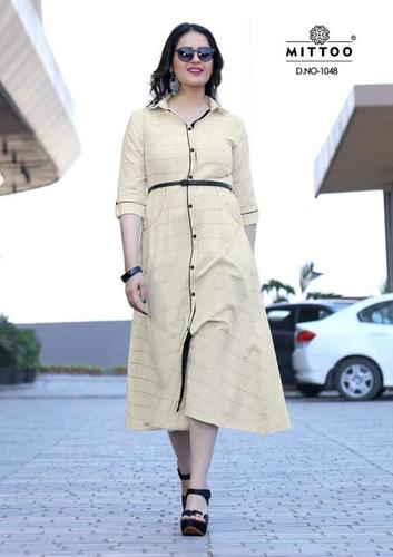 Designer Long rayon Printed Kurti